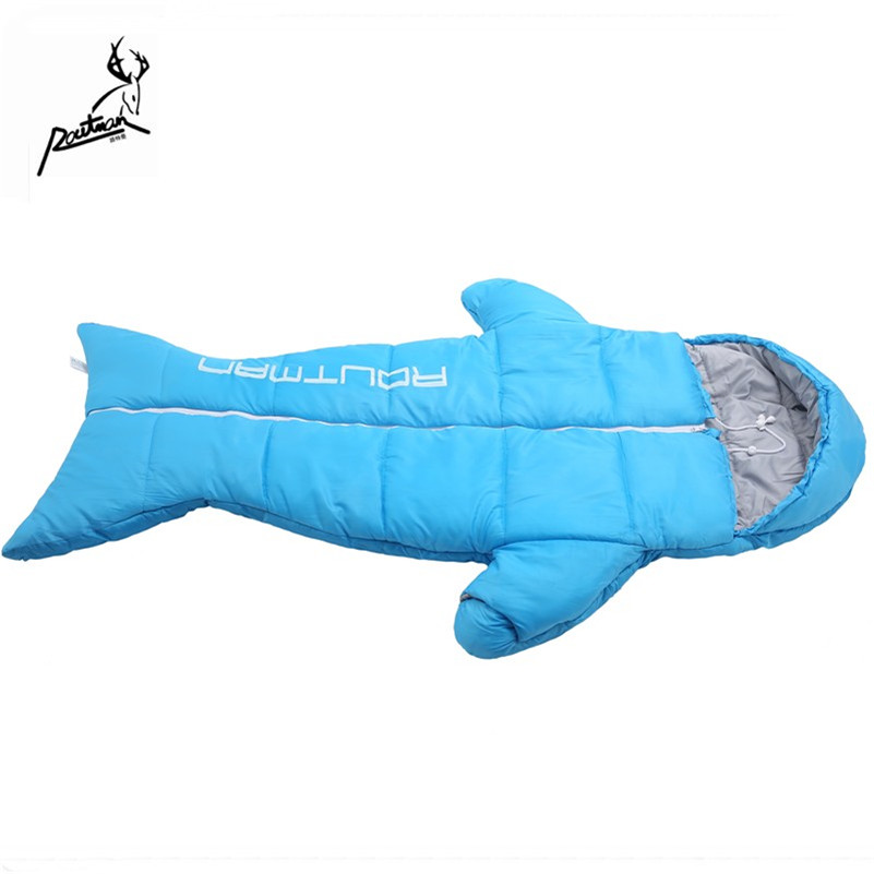 

RS-93C ROUTMAN Animal Shaped Children Outdoor Camping Shark Sleeping Bag for Kids
