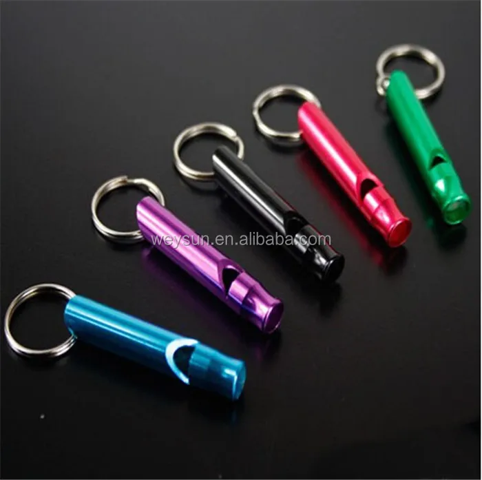 

5cm High-strength Ultralight key ring Multi-color available Aluminum Survival whistle, Multi-colors