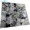 Chinese green emerald cold marble white marble with green veins