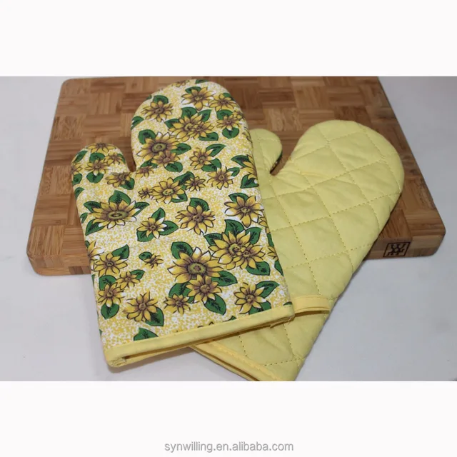funny kitchen oven mitt with custom design for sale