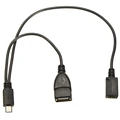 1 in 2 OTG Host Micro USB2 0 Male to USB A Micro USB Female Data