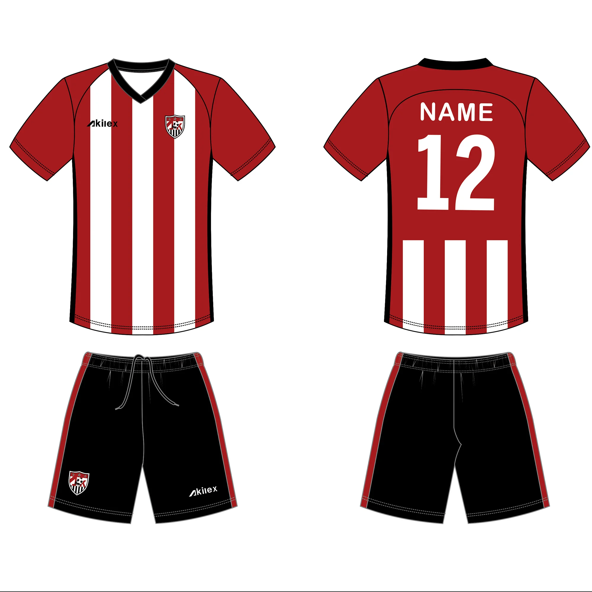 Custom Short Sleeve Soccer Jersey Soccer Uniform Design Your Own ...