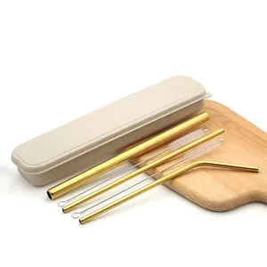 Image of On sale shop use reusable metal drinking straw stainless steel