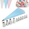 High quality 12 pcs cake decorating pastry different types icing bag stainless steel piping nozzles tips set