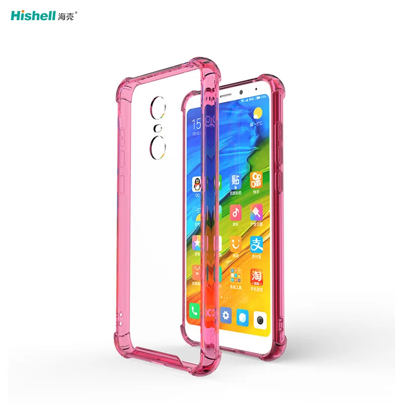 Hot Selling TPU And Acrylic 2 In 1 Transparent Shockproof Phone Cover For Redmi Note 5