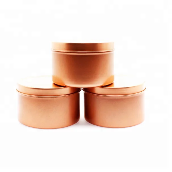 8 Oz Rose Gold Candle Tin Tea Tin Can Buy Rose Gold Candle Tin,8oz Gold Tin Can,Rose Gold