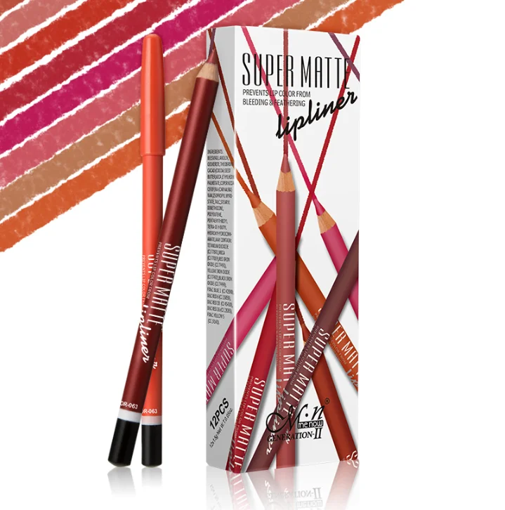 

Hot Sale New Arrival 12 Colors MENOW P102 Long Lasting Makeup Lipliner