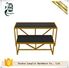Stainless steel rose gold floor clothes shop display stand