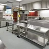 CE Approved Stainless Steel Commercial Fast Food Restaurant Hotel Kitchen Work Table