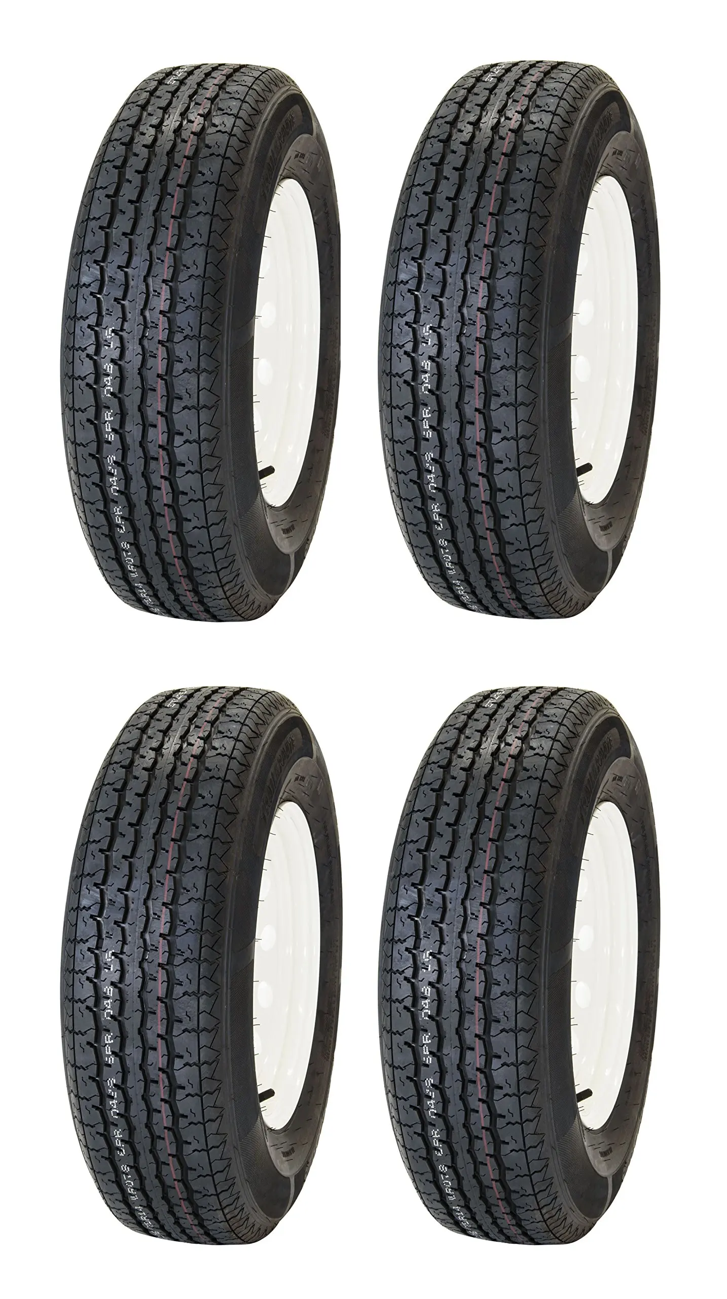 UTILITY BOAT TRAILER TIRE /& WHEEL ASSEMBLY 14x5.5/" 5-4.5 WHITE SPOKE 205//75D14