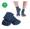 Toes Alignment open five toe separactor sock toeless yoga gym foot sock