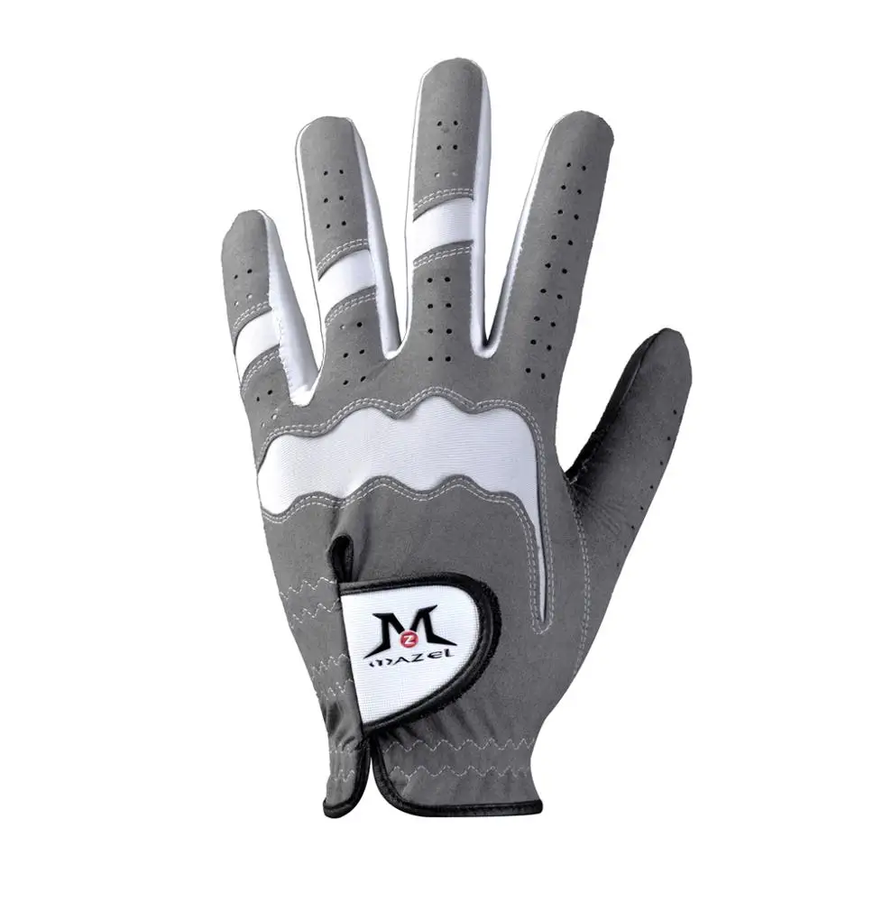 

MAZEL Custom Washable Golf Gloves Free Shipping Left Handed Microfiber Fabric Glove for Golfer, White or custom color