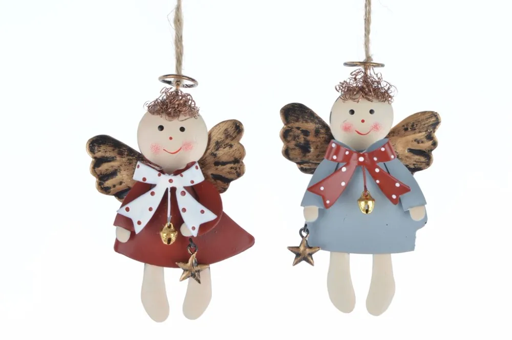 Metal Christmas Angel Ornament Wing Hanging Decorations - Buy Metal ...