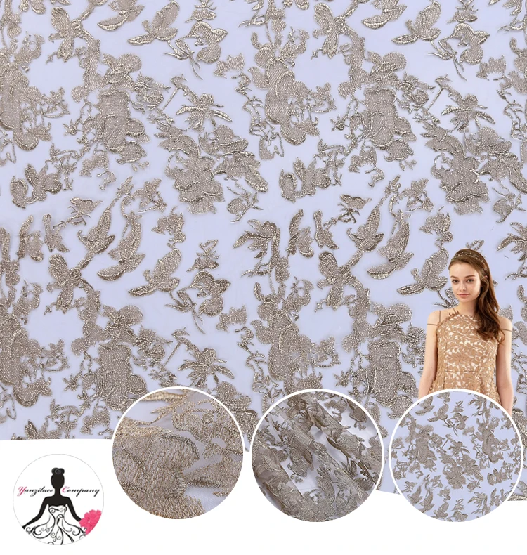 

Luxury Clothing Material Border Lace Embroidery, Latest Wedding Decoration Embroidery Lace Fabric