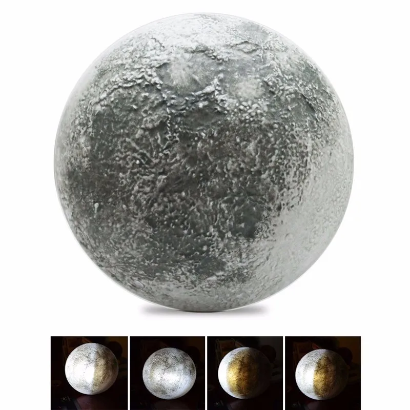 Indoor ABS Material 6 Kinds Phase of the Moon LED Wall Moon Lamp With Remote Control Relaxing Healing Moon Night Light for Kids