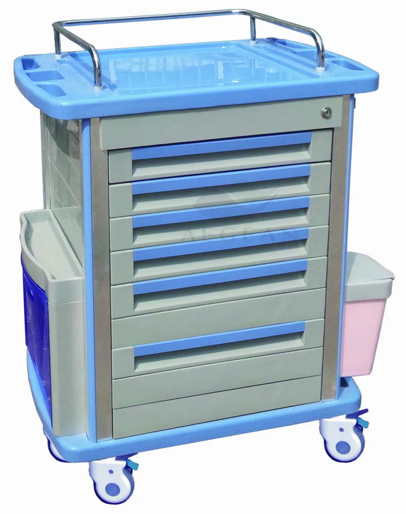 AG-MT001A1 ICU patient clinic work instrument harmless abs medical emergency treatment trolley