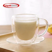 

Handmade Drinking Double Wall Mug Borosilicate coffee Glass Water Cup For Tea