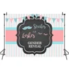 Lashes or Staches Gender Reveal Background Blue or Pink Gender Reveal Photography Backdrop