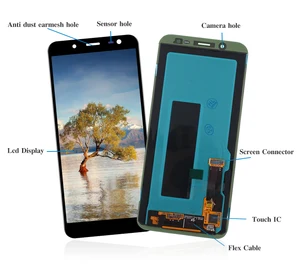mobile phone lcds For Samsung Galaxy J6 2018 LCD Touch Screen Digitizer J600 J600F J600fn J600M LCD J6 Brightness Adjustable