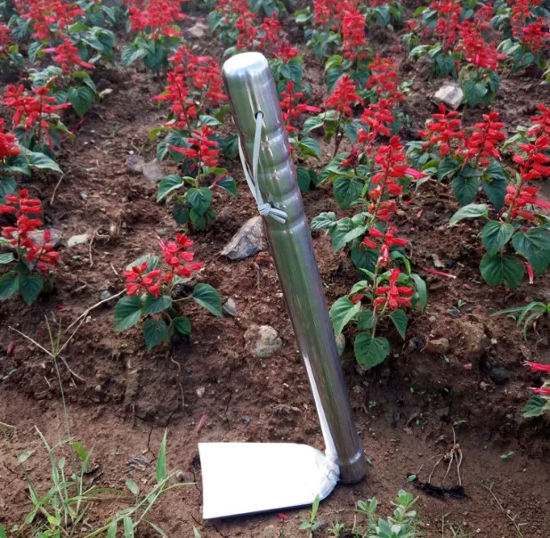 
multifunction aluminum alloy survival camping folding pickaxe and hoe with compass 