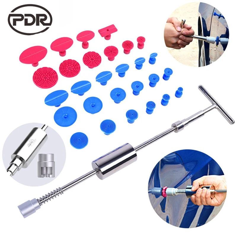 

Super PDR Tools Paint less Hail Removal Pulling Tabs Dent Puller Slide Hammer T Bar