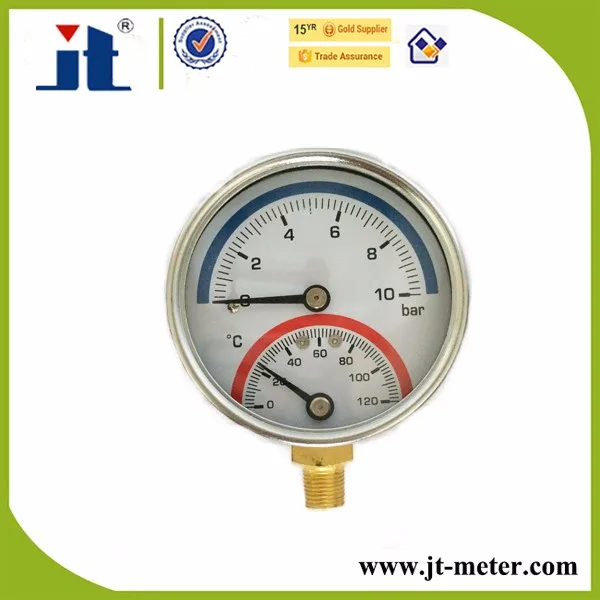 2.5" 63mm 120 Celsius Brass Internal Thermo Manometer Buy Thermo