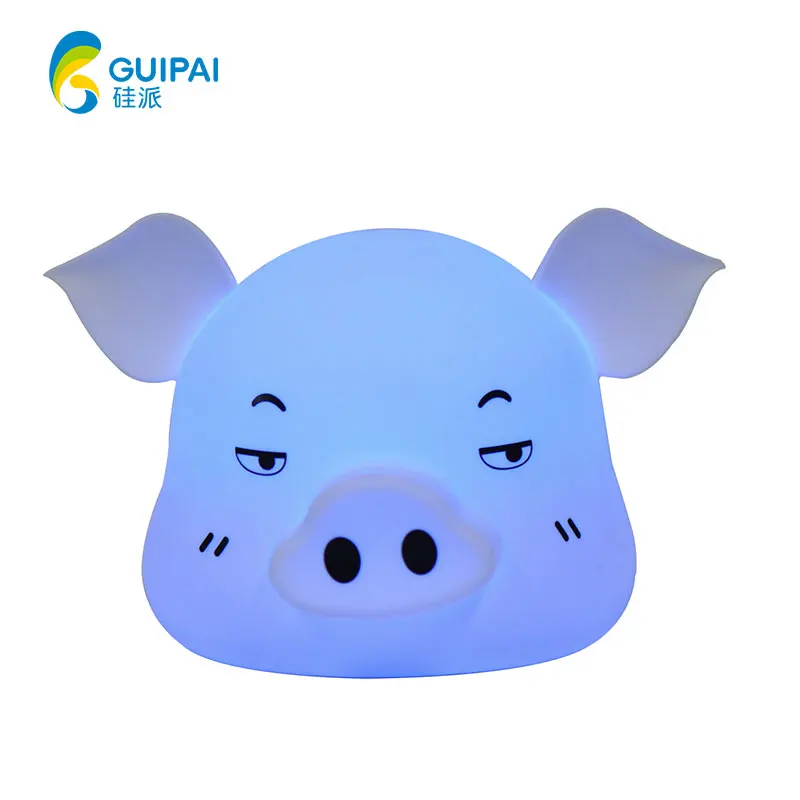 Silicone Touch Sensor LED Night Light For Children Baby Kids 7 Colors animal USB LED Night Lamp