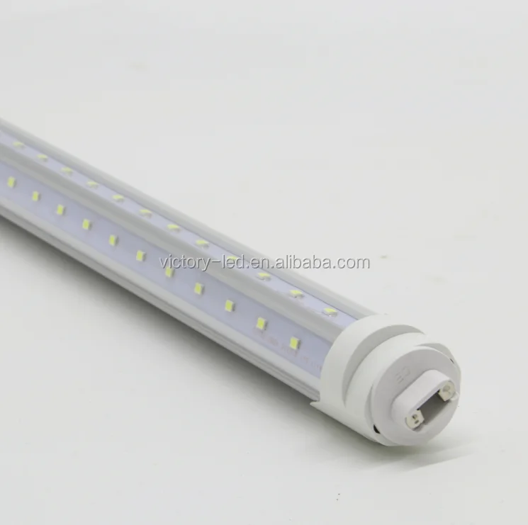 4ft led Tube Light Fixture 36w 1.2m Cool White T8 led Double Row V Shape R17D HO lamp Clear Cover White Color 6500k Fluorescent