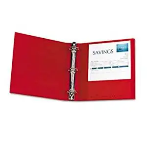 "Economy Non-View Binder With Round Rings, 11 X 8 1/2, 2"" Capacity, Red"