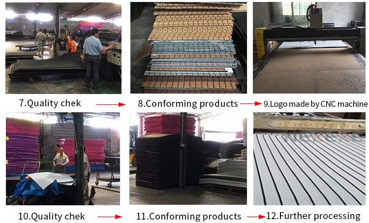NEKEKE synthetic teak decking flooring eva foam deck pad sheet durable