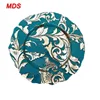 Wood bracket clear glass plate with flower design