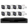 Economic 1080P IP POE cctv kit Intelligent Security Camera 2MP H.265X Home Alarm System 8CH POE NVR Kit
