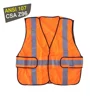 Security men's work security tactical orange safety vest