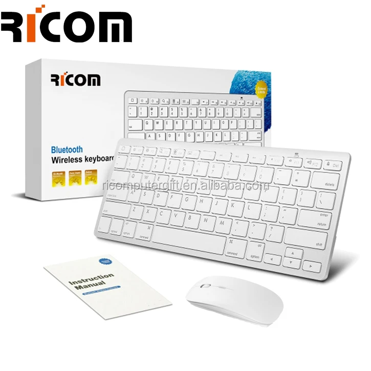 mini wireless keyboard and mouse for ipad,Slim BT keyboard with ABS keys for apple wireless keyboard for Macbook