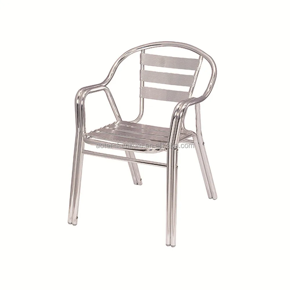 
Double Tube Dining Restaurant Outdoor Garden Cafe Bistro Aluminum Chair Set 