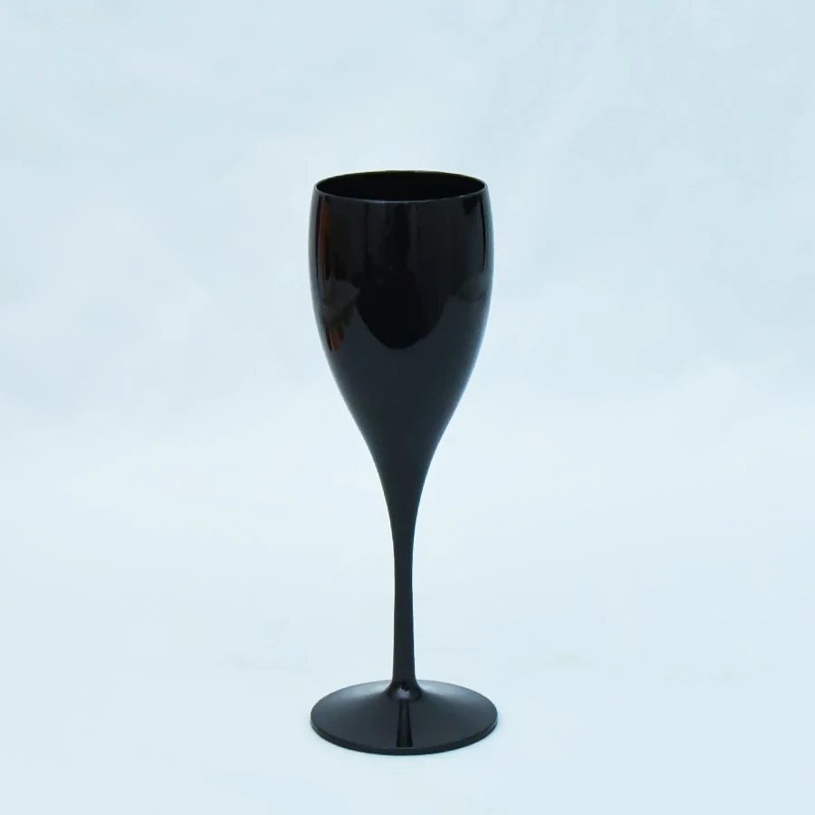custom hotel Drinking Glasses Cup acrylic Plastic black Champagne Glass plastic champagne flutes