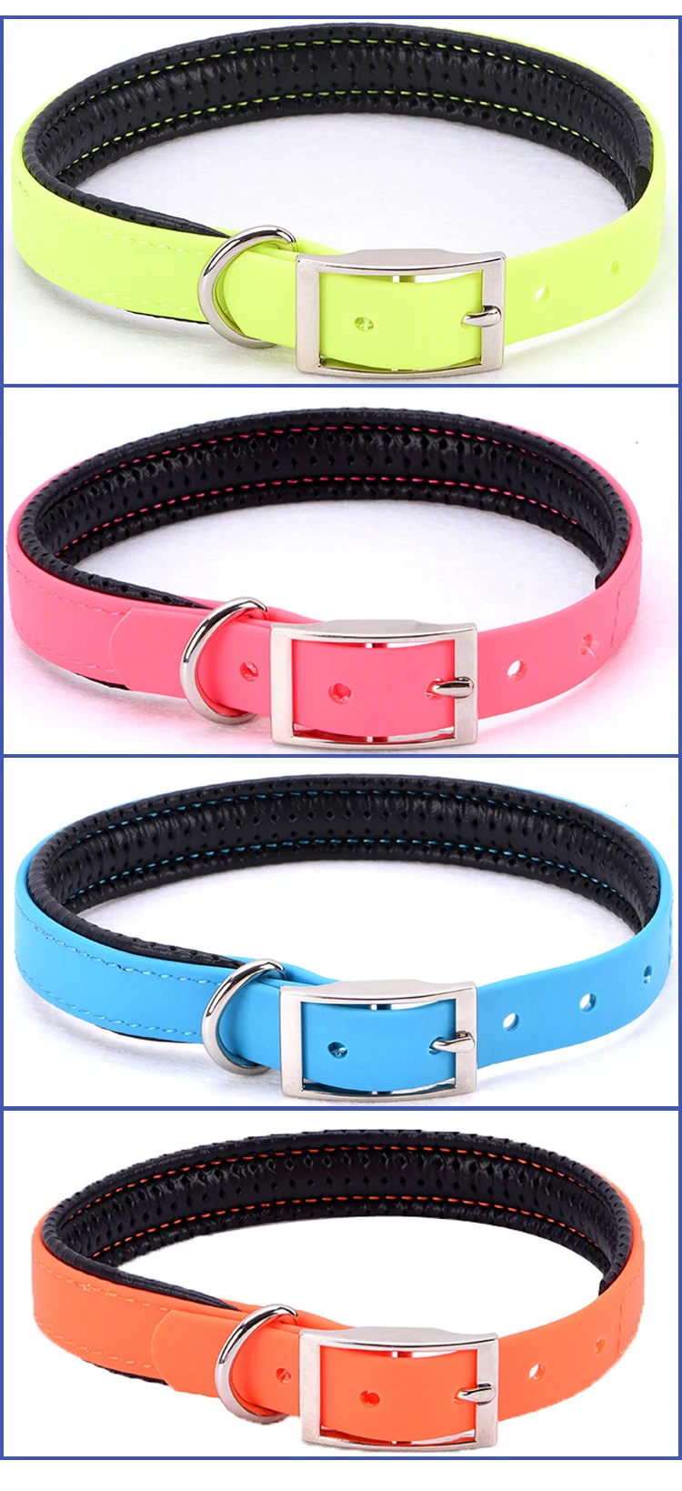 New Design Adjustable Pvc Dog Collar,Soft Vinyl Coated bing Dog