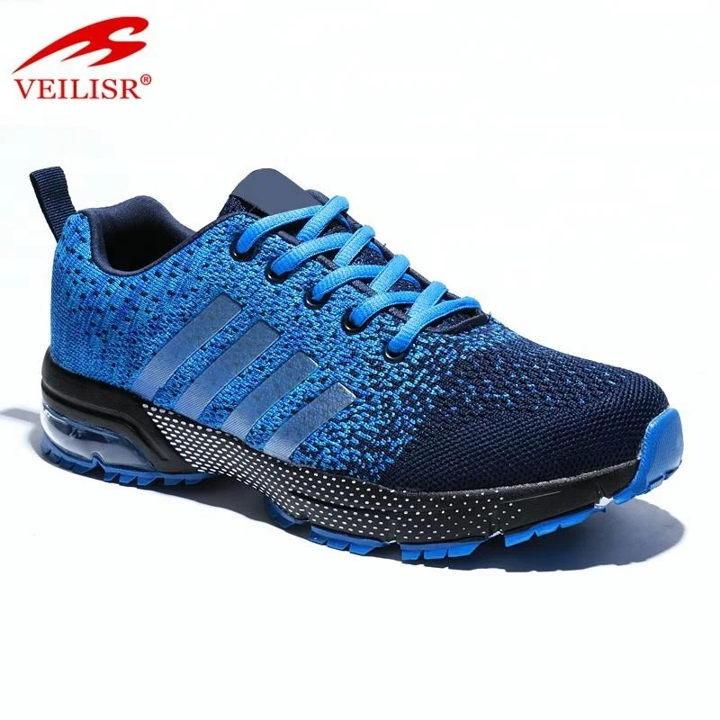 

New design knit fabric trainers sneakers men air sole sport shoes, Custom order any color in pantone is available