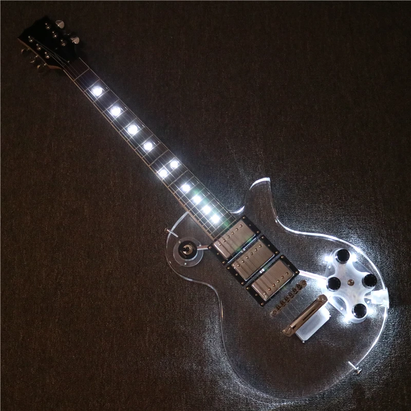 

Afanti Music Acrylic Body Electric guitar with White LED lights (PAG-101)