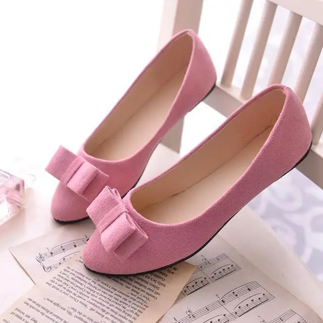Cheap price newest design ladies flat shoes suede pink beautiful women flat casual shoes