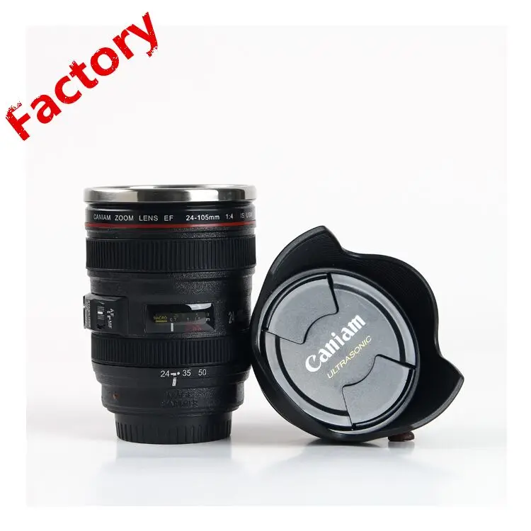 New design Simulated Camera Lens Shaped Coffee Cup Travel Coffee Mug / Stainless Steel Mug