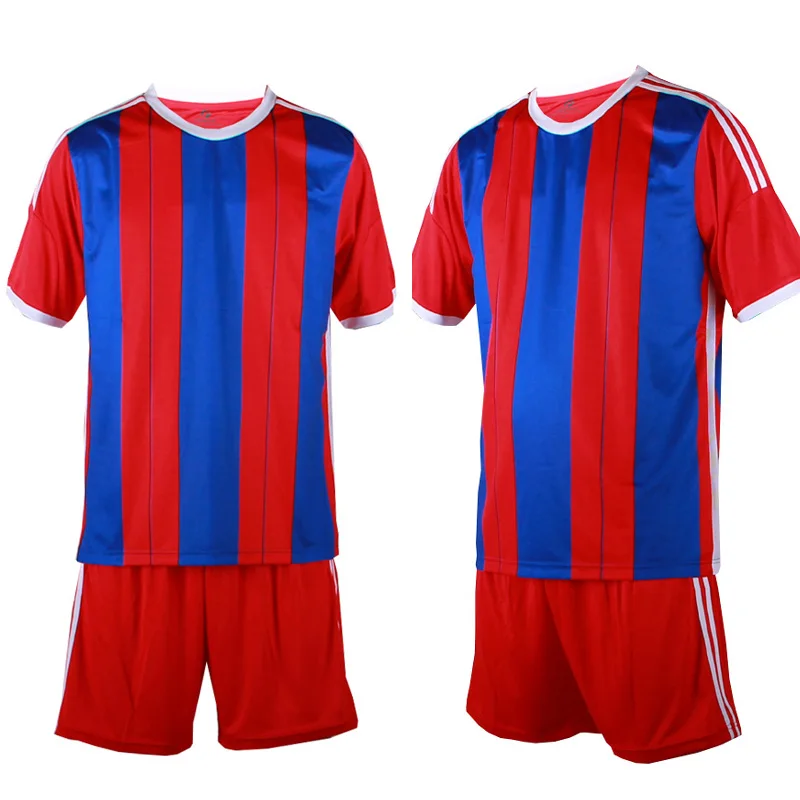 red and blue soccer jersey