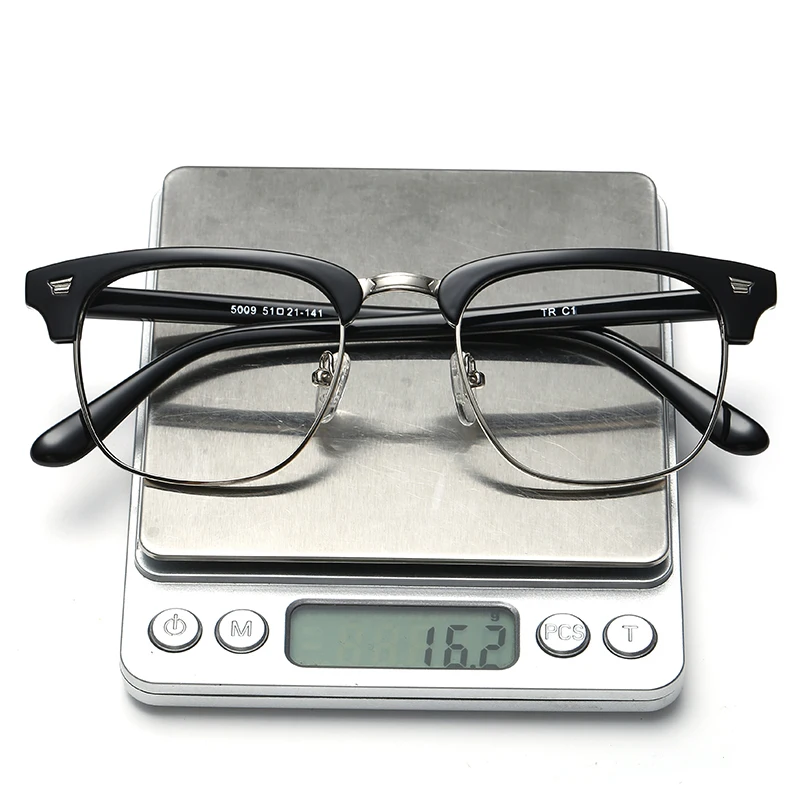 unisex computer glasses anti blue light half rim TR90 optical frame eyeglasses