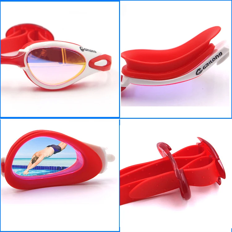 Wholesale Silicone Mirrored Antifog Swim Goggle Kid Children Swimming
