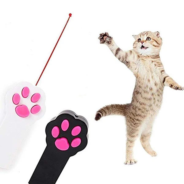 Pet Cat Dog Catch The Interactive LED Light Pointer Toy Stick Teaser Exercise Training Tool With Paw Prints Shape.jpg
