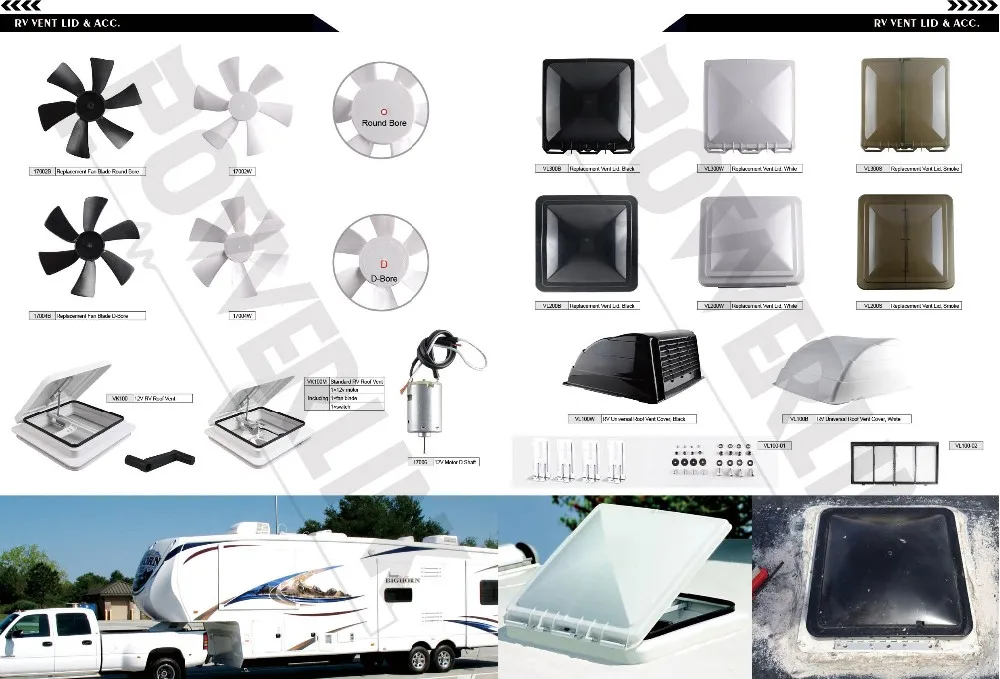 Vl200 Rv Techo De Ventilación Tapa 14 Pulgadas Universal De Reemplazo