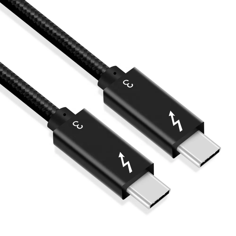 

Audio & Video C Type Cable USB Power Delivery 100W 60W 3.1 Gen2 Type C with IC 60HZ 4K Compatible Thunderbolt 3, Black