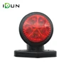 Double Face 2 Inch Round 10 LED Semi Truck Trailer Rubber Arm Marker Lights Clearance Stalk Outline Indicator Lamp