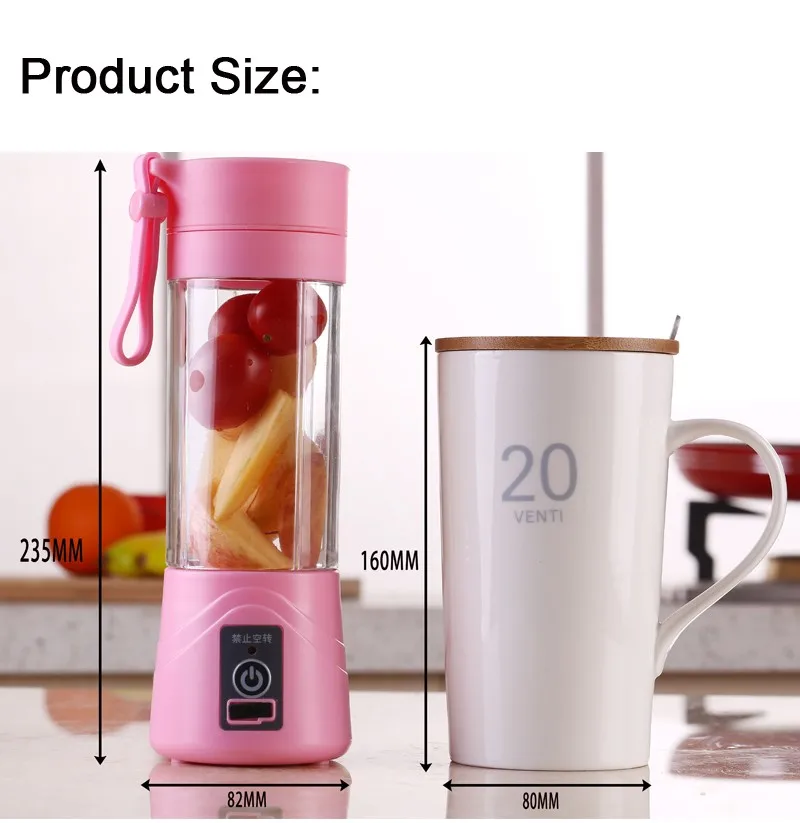 Fresh Fruits Juice Blender Portable Joyshaker Bottle With Usb Charger