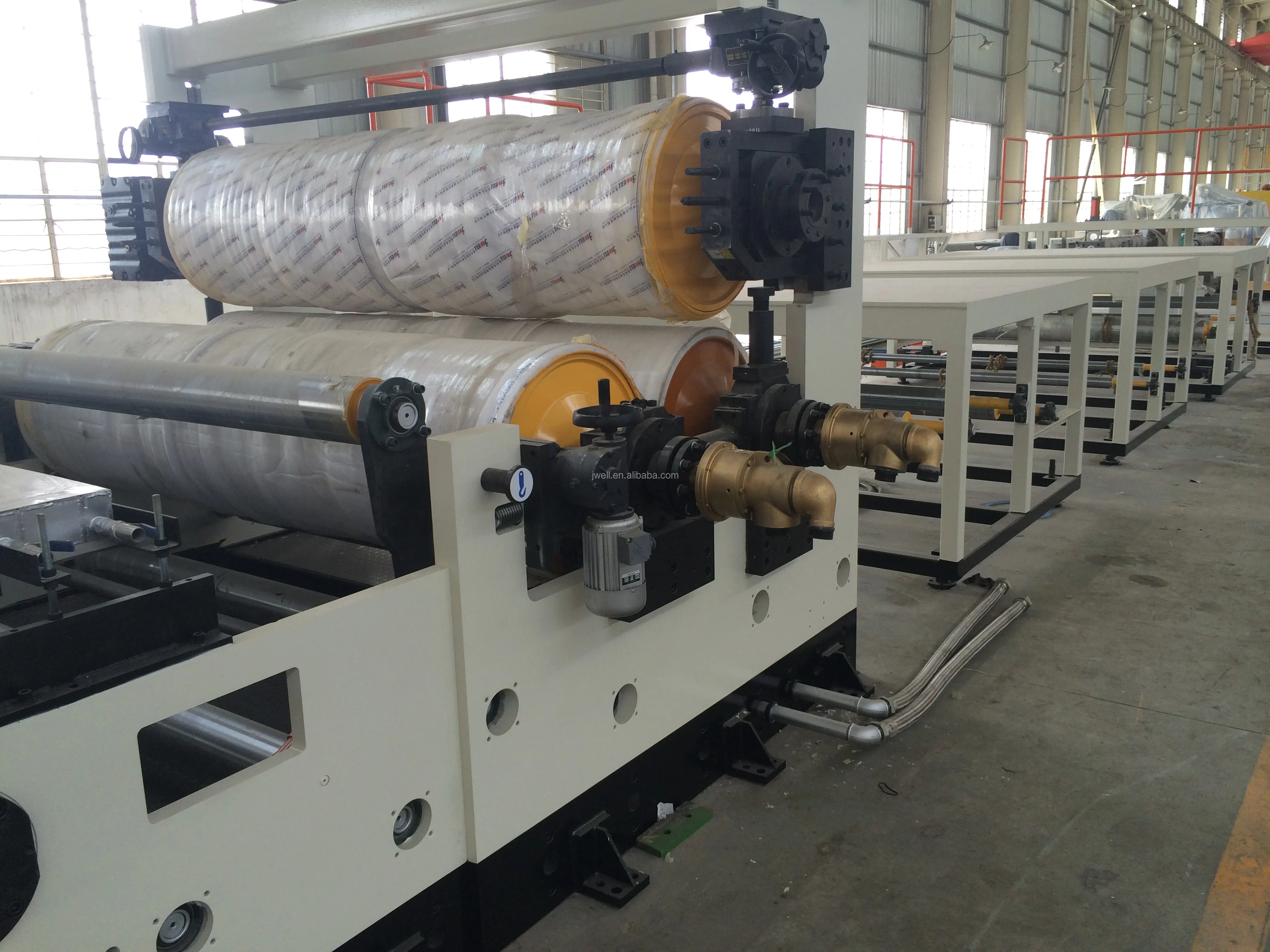 Jwell 5 Roller Calender Pvc Floor Extruder Machine Production Line